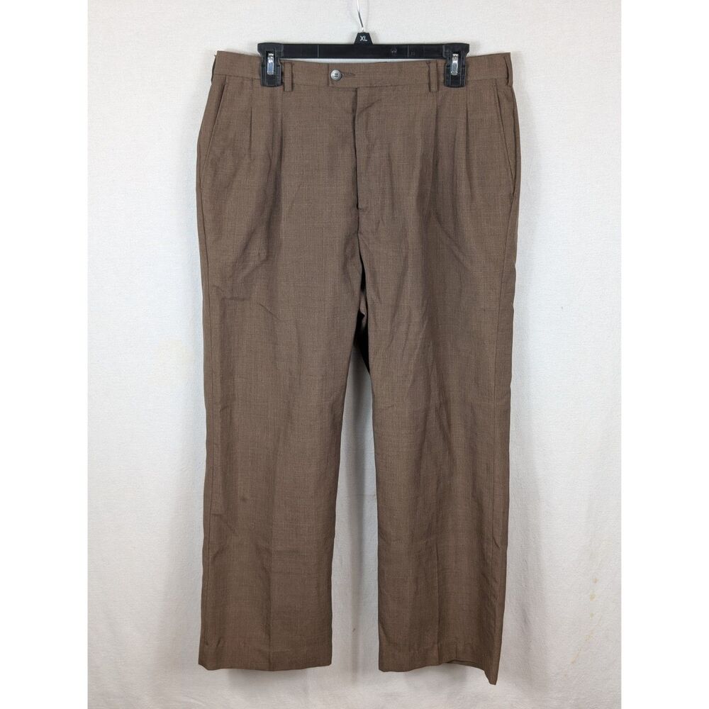 YVES Saint Laurent Sportswear Dress Pants Wool Blend Brown Men's Size 34x26
